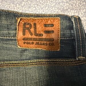 Polo by Ralph Lauren Dark Blue Jeans with Brown Patch